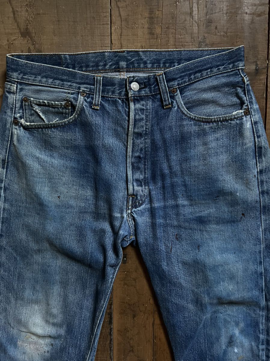 70s LEVIS 501 66前期 ペンキ飛び 1975年10月製造 雰囲気抜群 