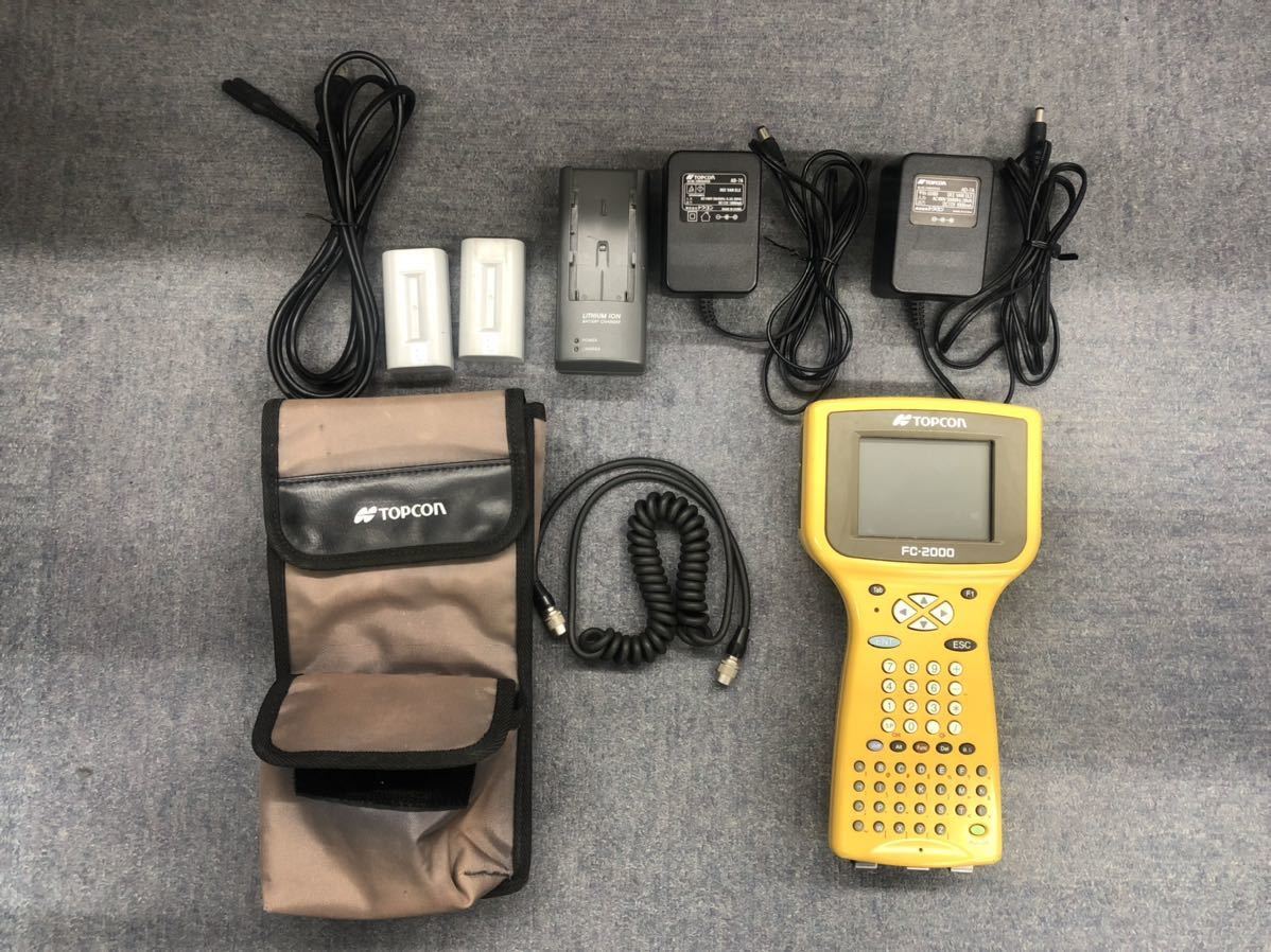 TOPCON トプコン FC-2000 充電器 バッテリー2個 データコレクタ 測量 