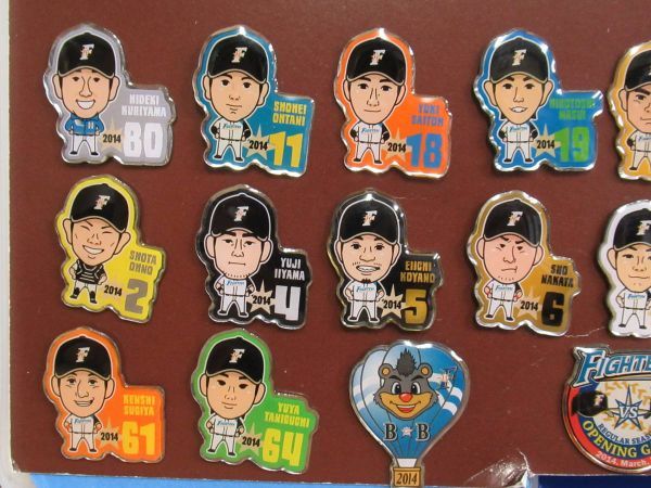 日ハム ピンバッチ 2014 K☆ 貴重 北海道日本ハムファイターズ 2014年 ピンバッジ 107個 日ハム