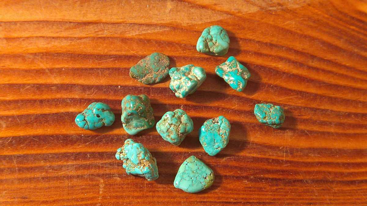 ローンマウンテン 合計約40ct ナチュラル原石 硬質ターコイズ ネバダ州