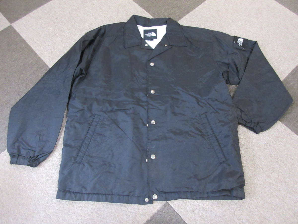 90s NORTHFACE コーチジャケット L 黒 日本製 K-TY721 ナイロン 