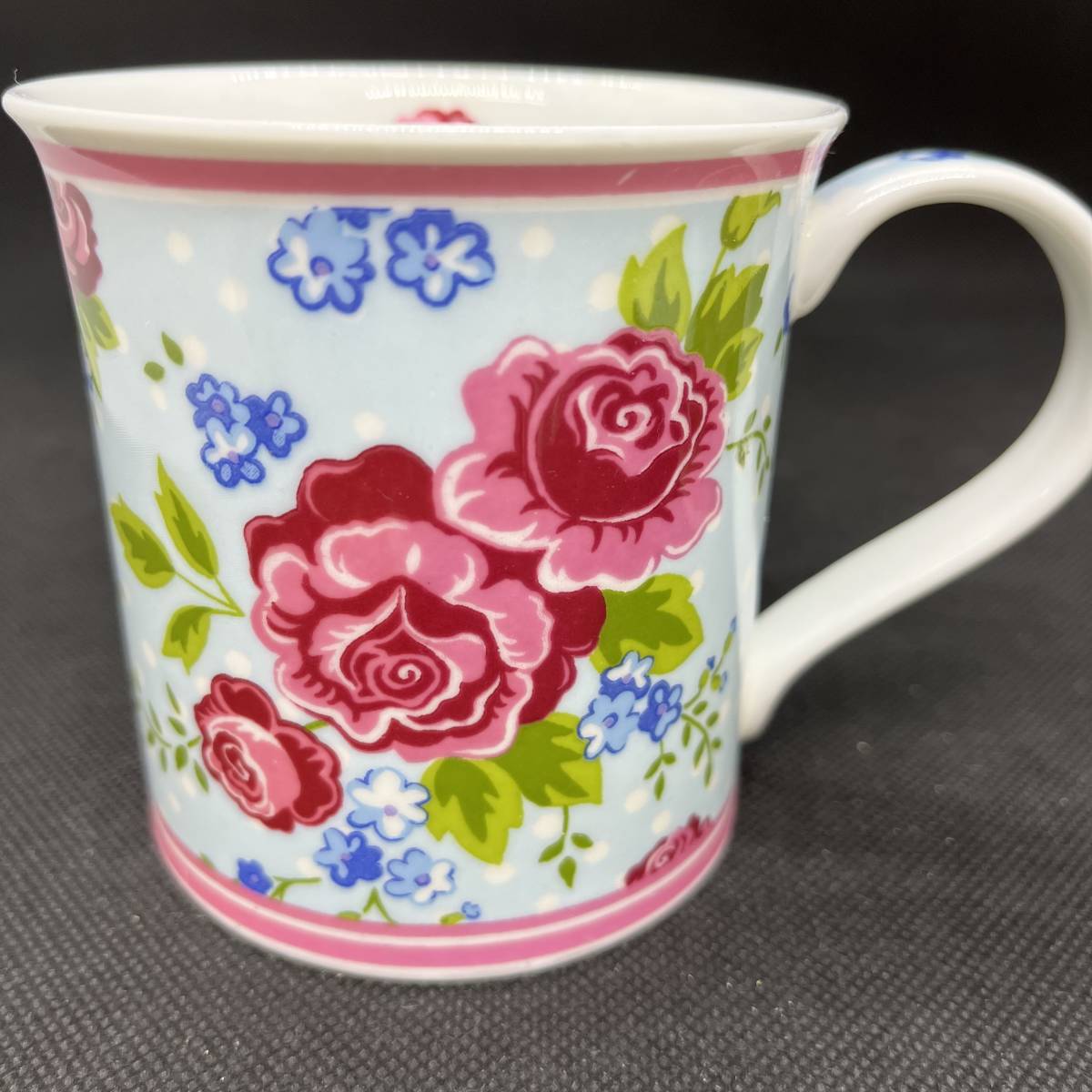 #4371 TAKARADA DUNOON タカラダ ダヌーン マグカップ 花 ピンク 水色 
