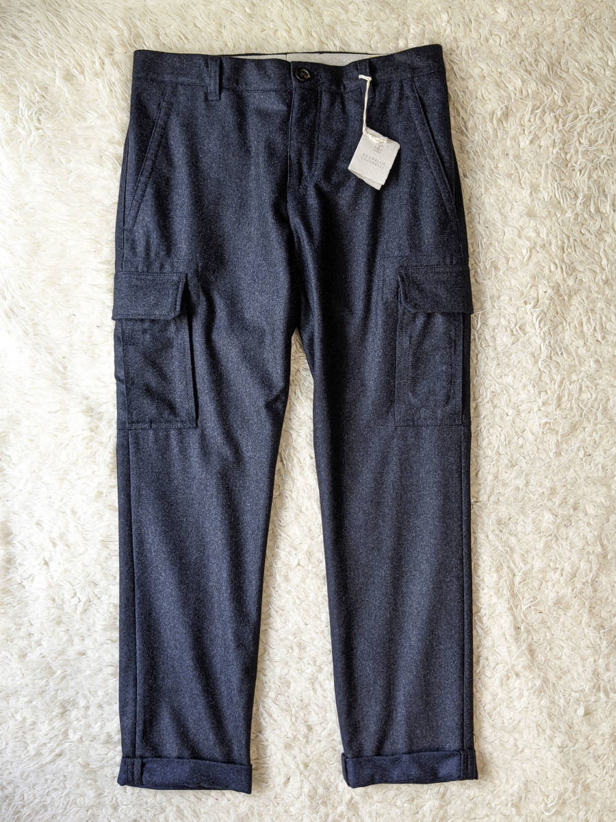 ブルネロクチネリ ウール カーゴ パンツ 48 定価15万 / Brunello 