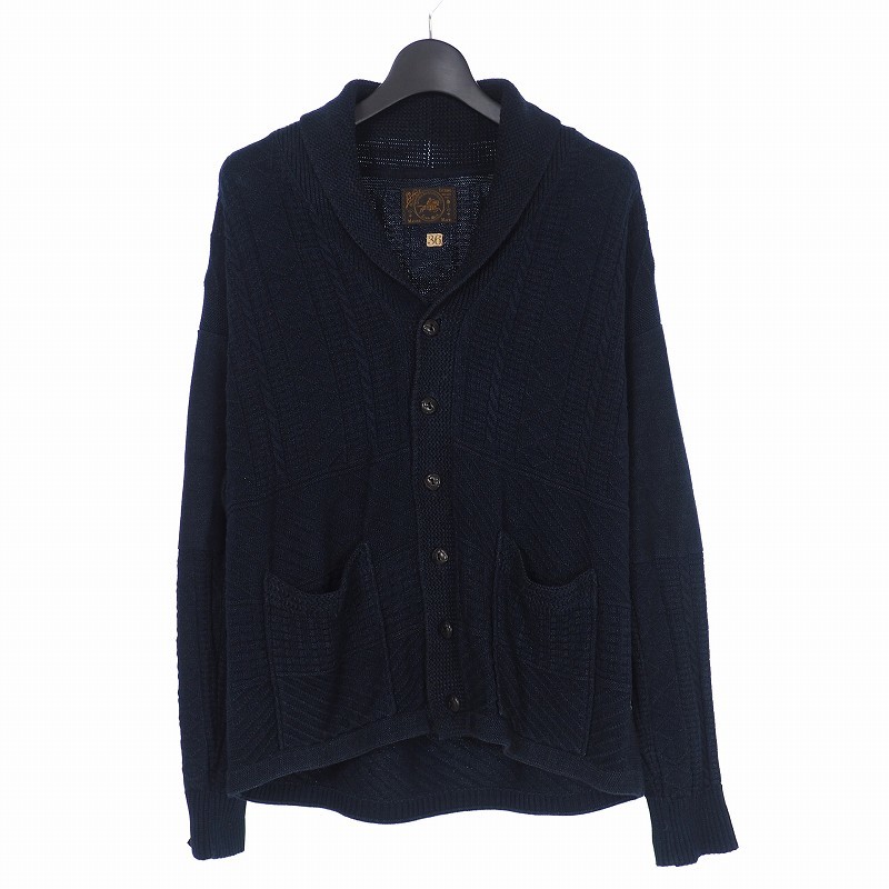 オールドジョー OLDJOE SHAWL COLLAR GUERNSEY KNIT ショール コーラル 