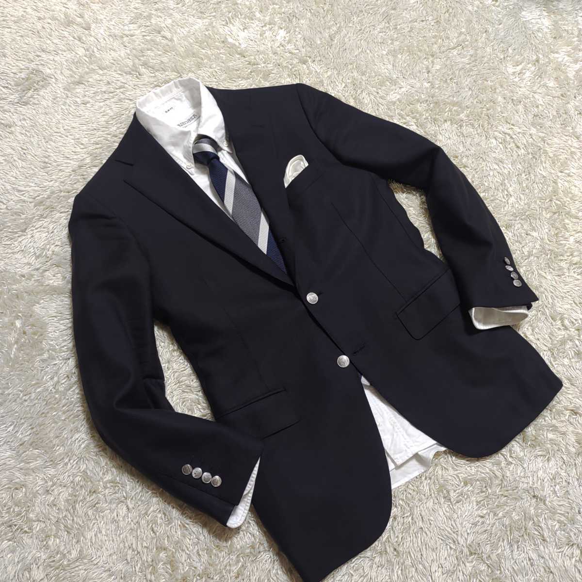 大人ブレザー】ビームスF ブレザー 銀ボタン ネイビー BEAMSF カシミヤ