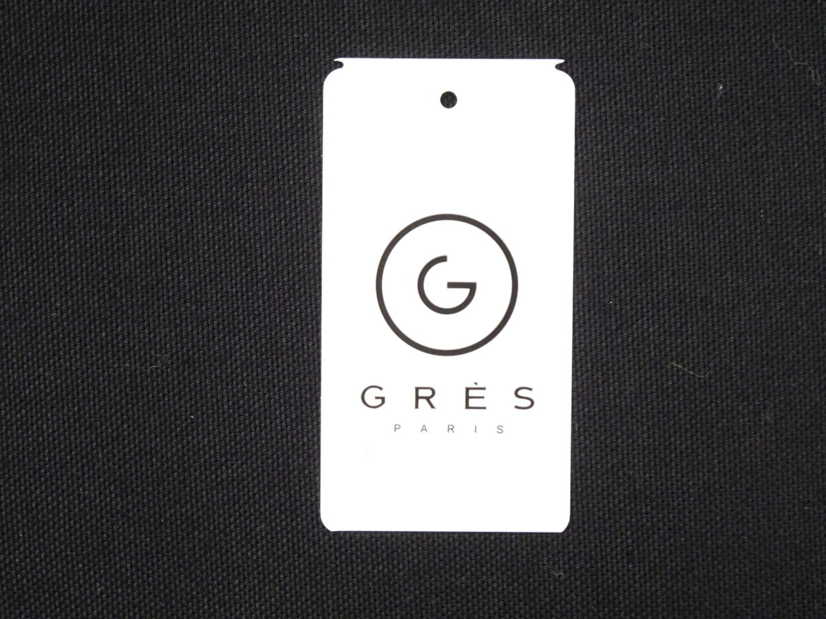 1.6万【未使用】グレ GRES クロコ型押し ソフトレザー 長財布 グレー 