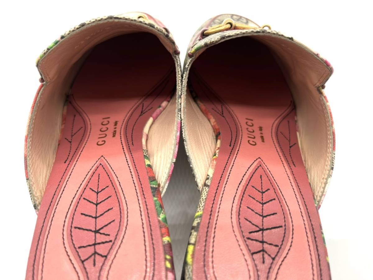 GUCCI グッチ プリンスタウン サンダル 39 ミュール ホースビット 