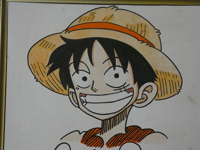 サイン色紙】 尾田栄一郎 『ONE PIECE』 色紙に水彩 模写(ONE PIECE