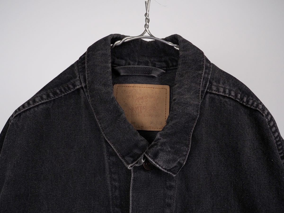 USA製/XL 80s90s Levi's 70507-4159 先染め ブラック デニムジャケット