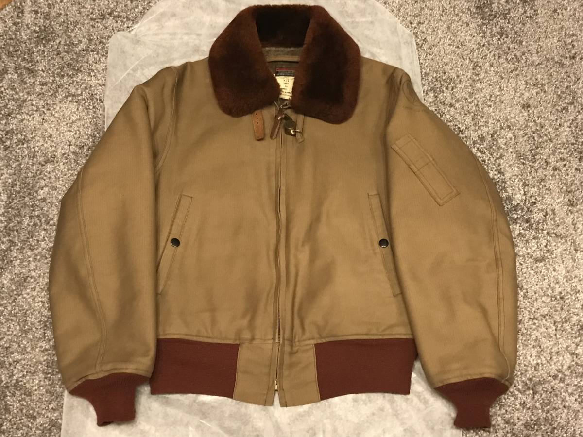 新品同様 バズリクソンズ 赤リブ M品番 B-15 COLVINEX BUZZ RICKSON