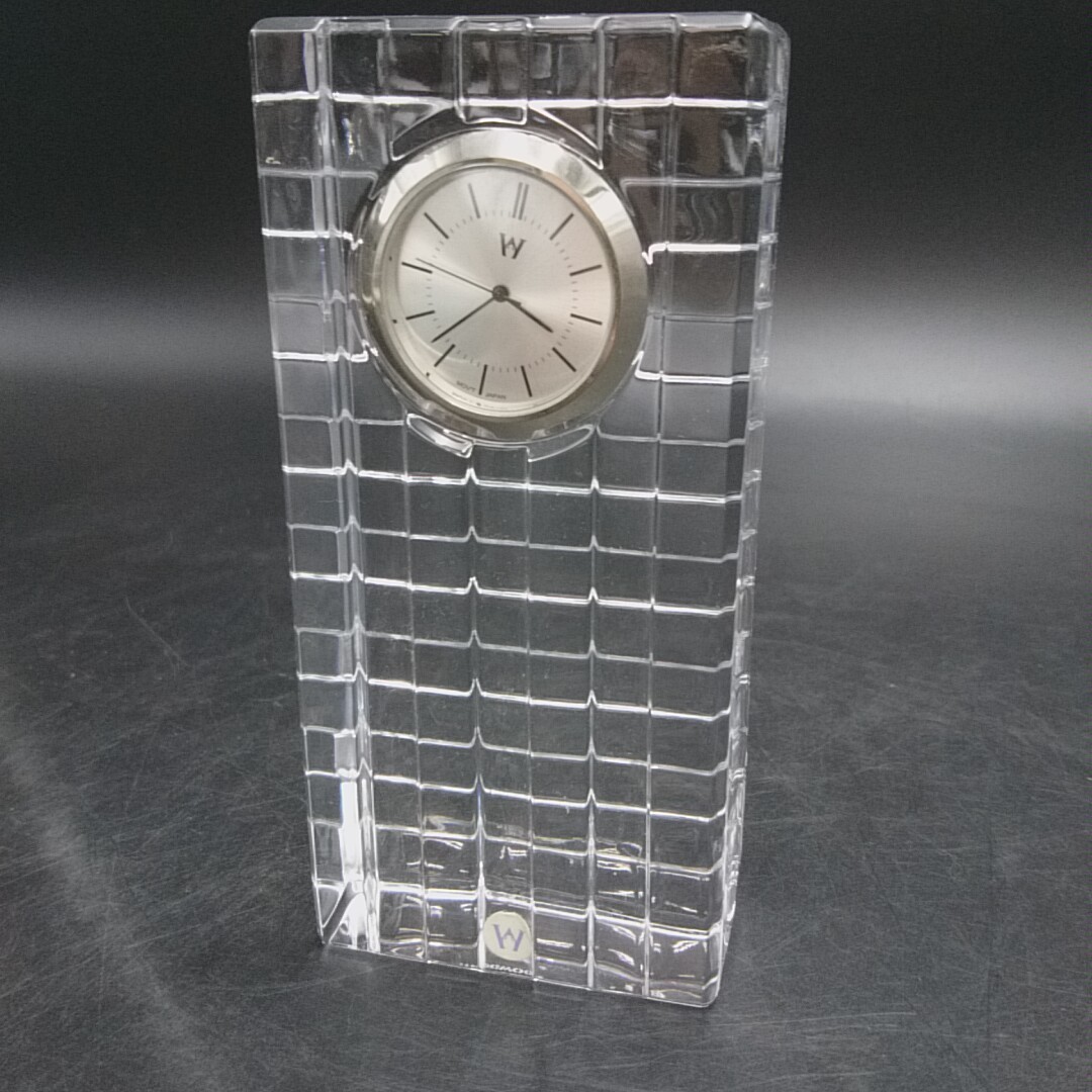  ウェッジウッド 置時計 クリスタル 60y211]ウェッジウッド WEDGWOOD クリスタル置時計 クリスタル 時計