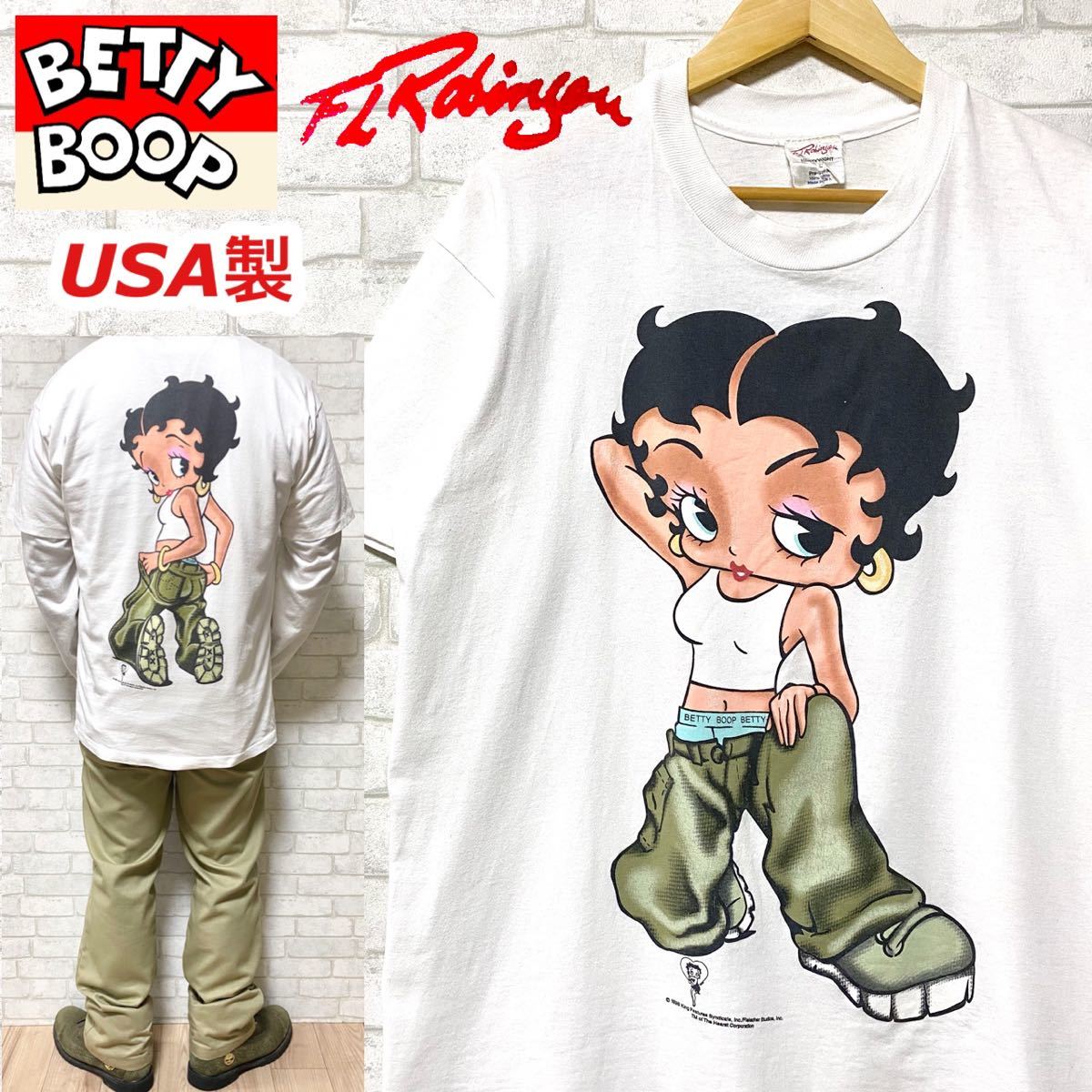 BETTY BOOP ベティ・ブープ USA製 両面ビッグプリント Tシャツ