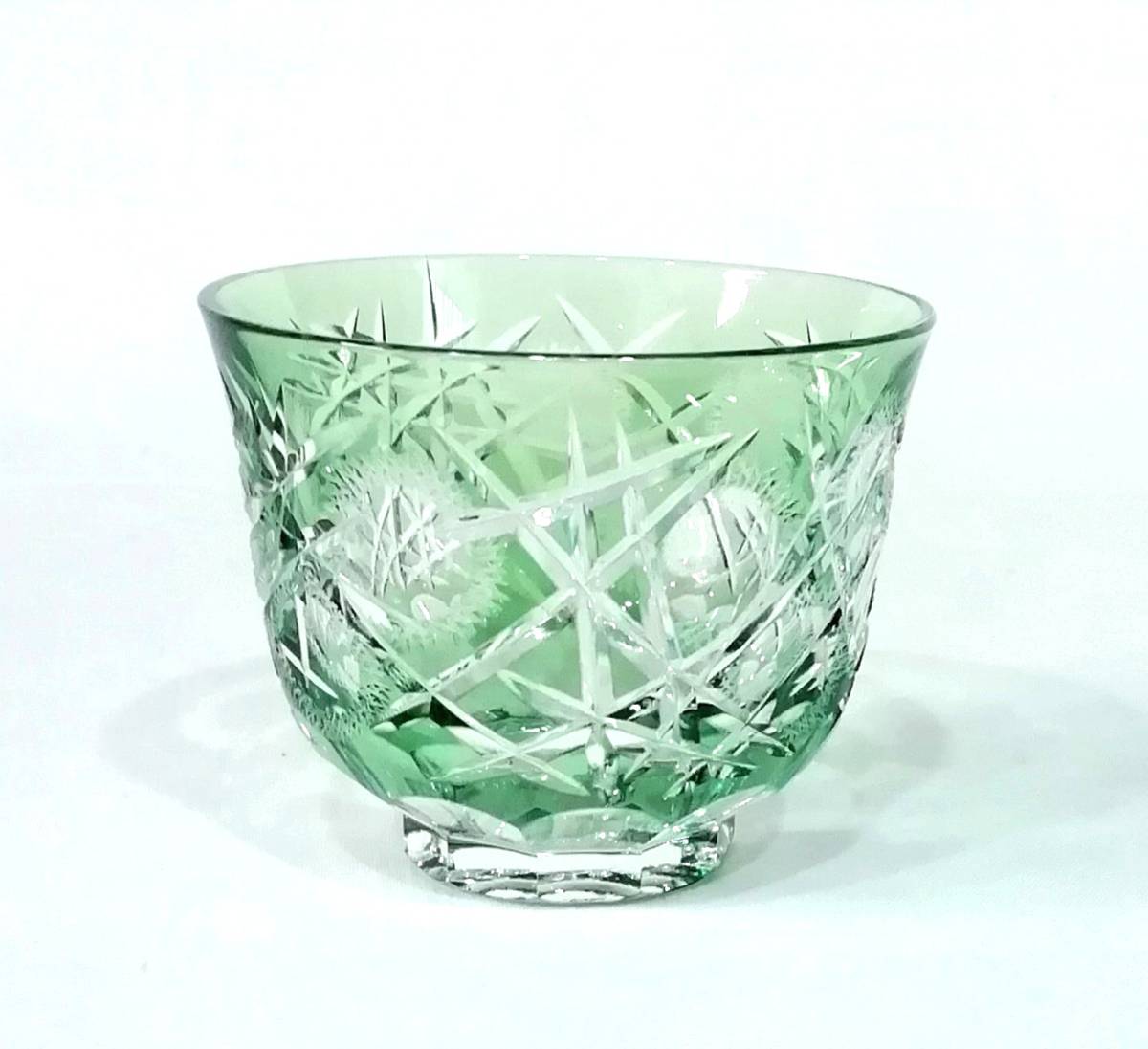 未使用】江戸切子クリスタル 果物皿 根本幸雄