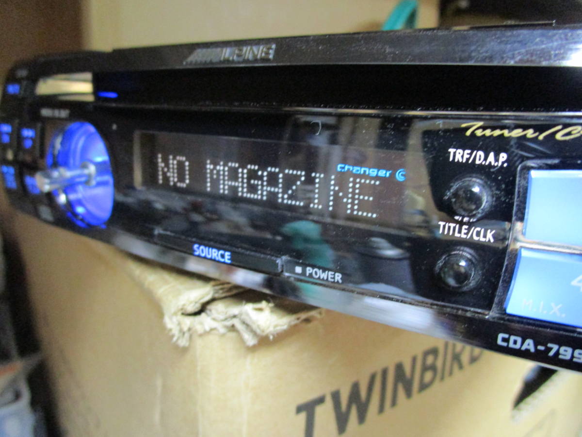 現物修理☆ アルパインCDプレーヤー CDA-7990Jの有機EL（OELD)液晶 横軸不