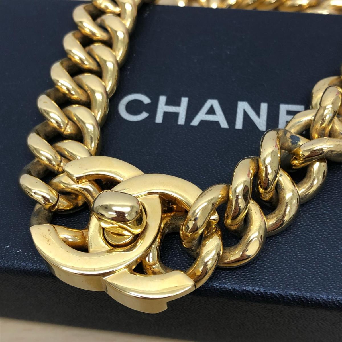 1円 CHANEL シャネル ココマーク ターンロック式 チョーカーネックレス 