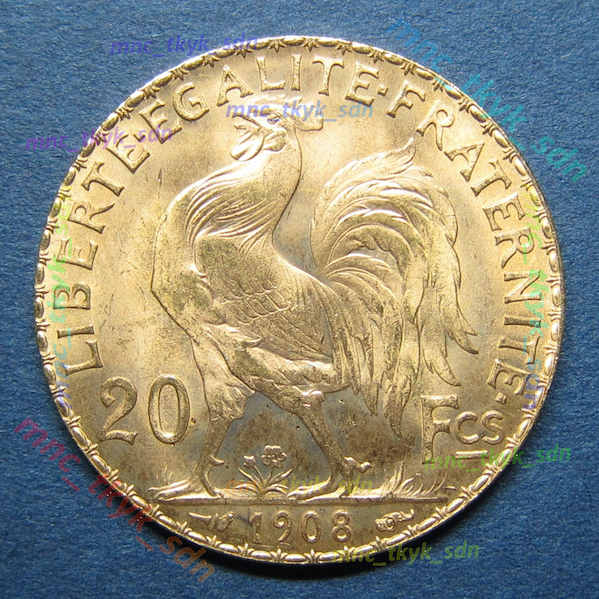 フランス マリアンヌ ルースター 20フラン金貨 20フラン 金貨 NGC 公式