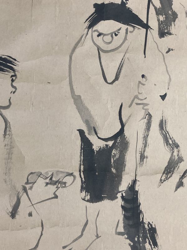 不折席画」中村不折 1幅｜即興即席絵 即席画 日本画 画家 絵画 美術