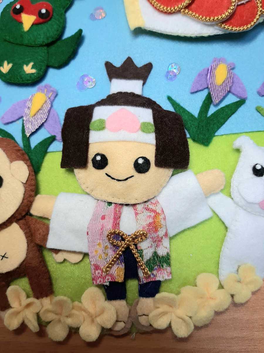 ハンドメイド＊フェルト＊リース＊こどもの日＊桃太郎＊鬼退治(完成品