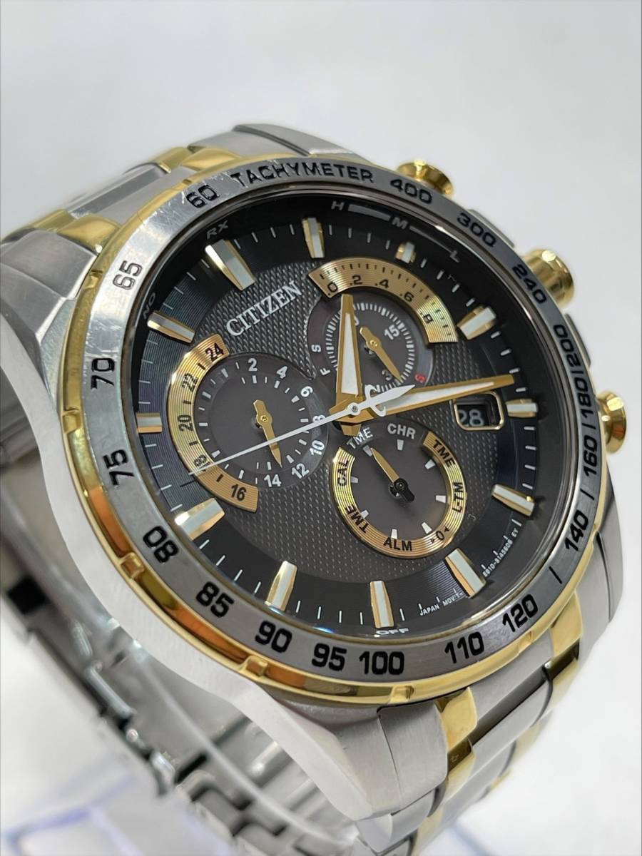 稼働品】 CITIZEN シチズン 電波ソーラー アテッサ E610-S104840
