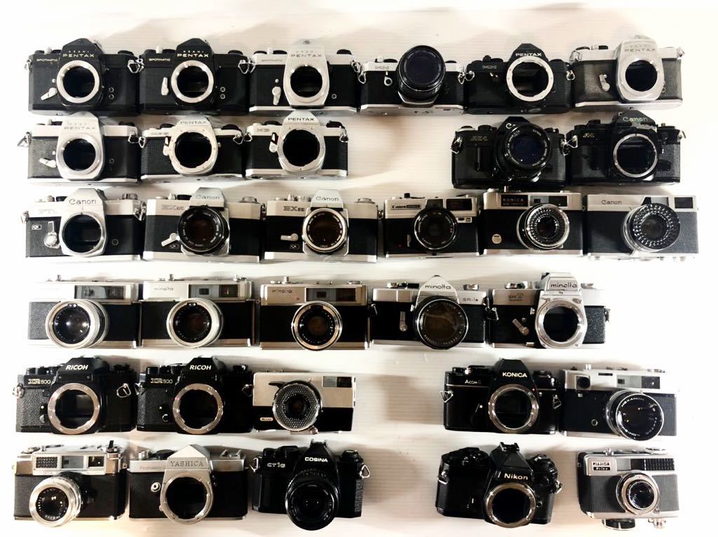 一眼レフカメラ 32台まとめ Canon/Konica/MINOLTA/PENTAX/NIKON etc