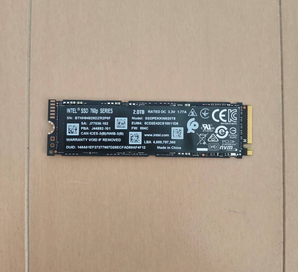 SSD Intel 760p M.2 Series NVMe Review - | PCIe 3.0 760P 0 Hardware 