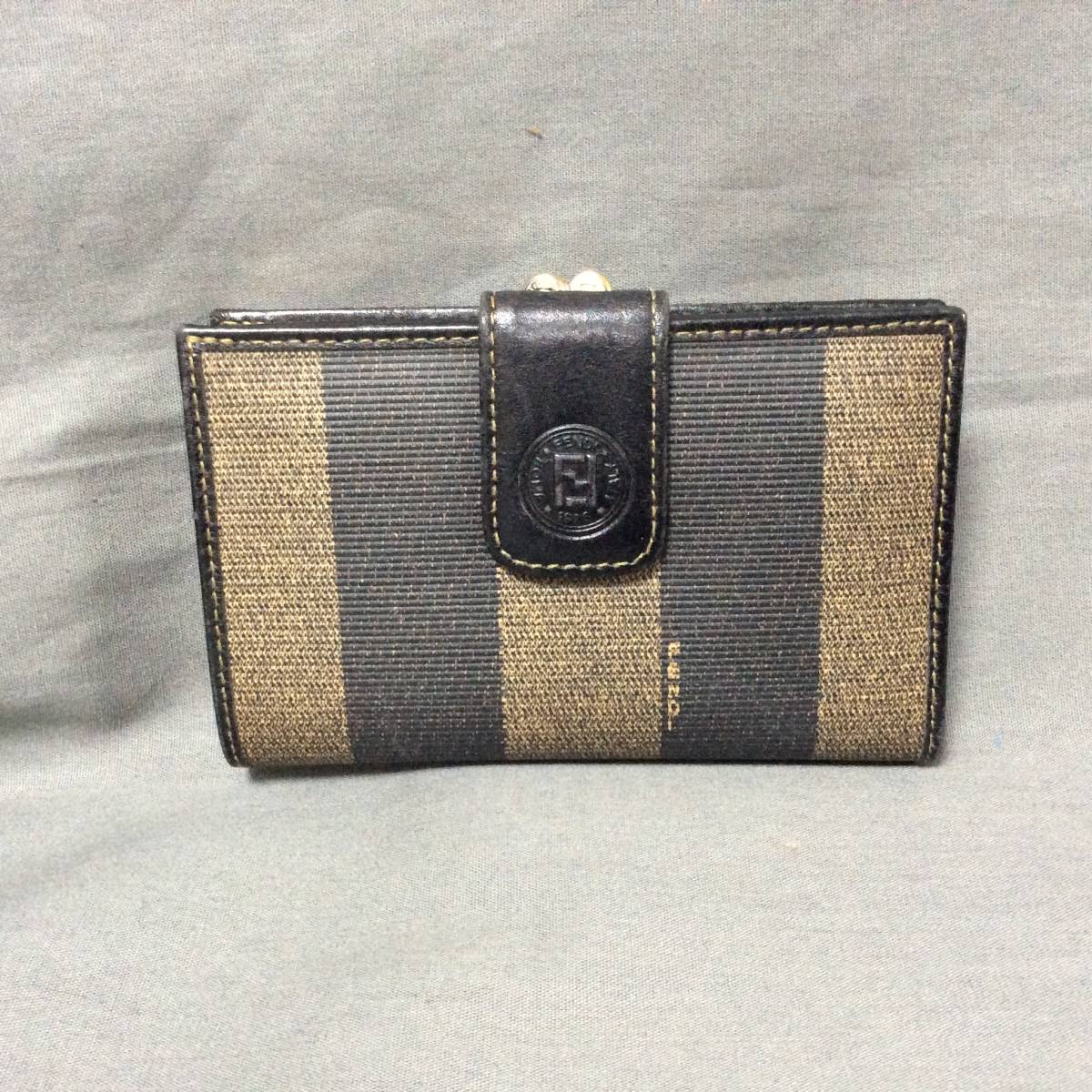 金具 FENDI ペカンモノグラムハンドバッグ(ヴィンテージバッグ Pequin 