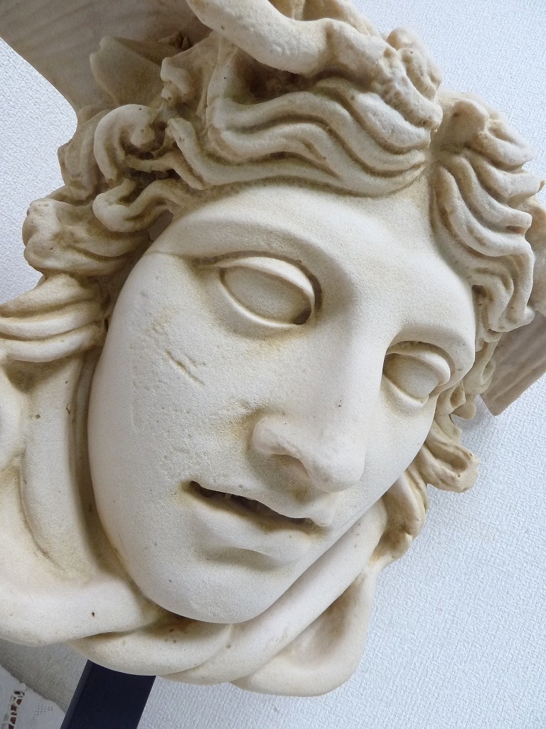 ☆BM)☆[SALE]古代ギリシャ/男性像 顔像 デッサン オブジェ 高さ53