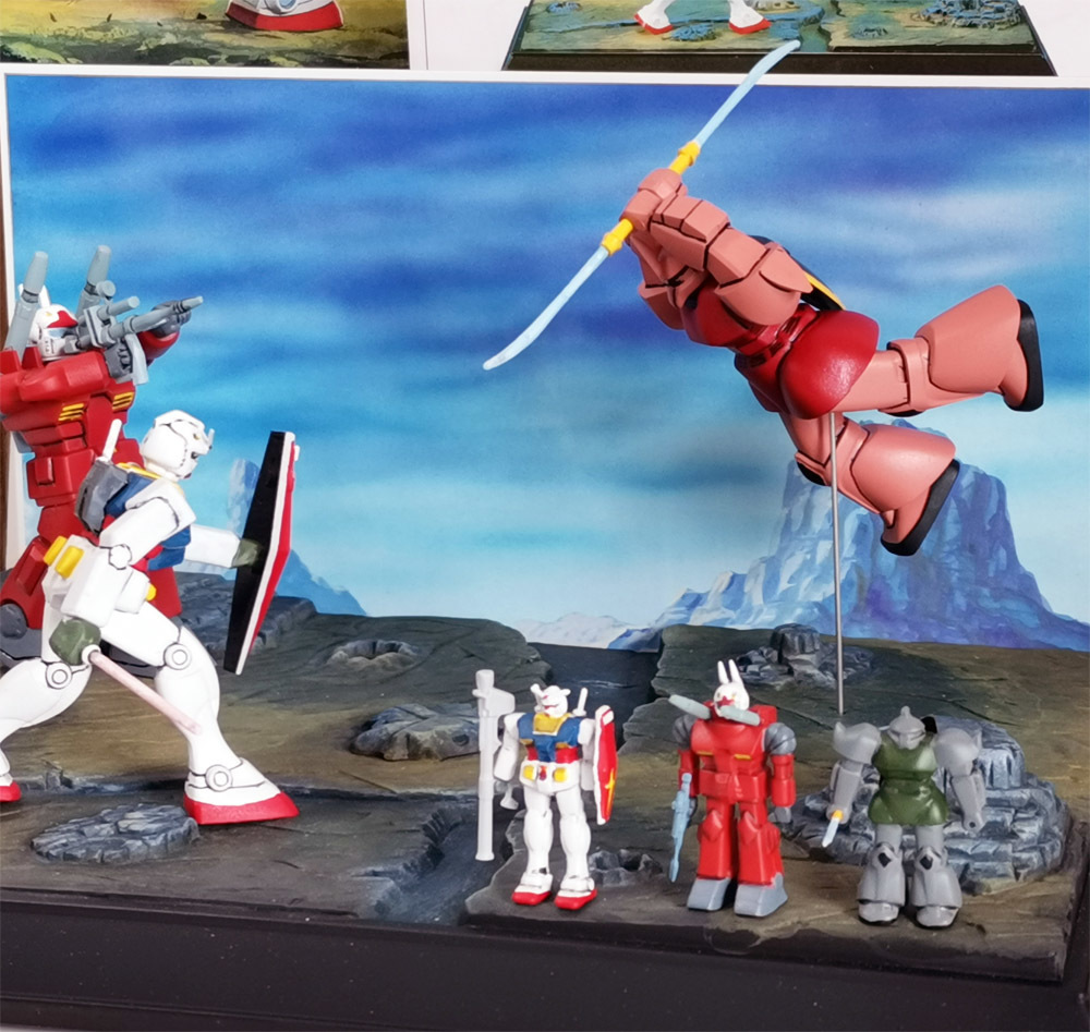バンダイ ガンダム情景模型 1 250 テキサスの攻防 改修塗装済み 完成品 ジオラマ 旧キット 完成品 売買されたオークション情報 Yahooの商品情報をアーカイブ公開 オークファン Aucfan Com