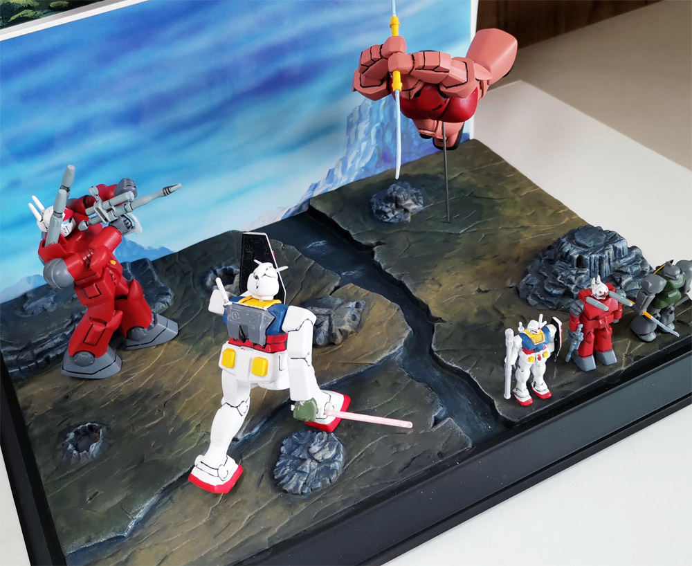 バンダイ ガンダム情景模型 1 250 テキサスの攻防 改修塗装済み 完成品 ジオラマ 旧キット 完成品 売買されたオークション情報 Yahooの商品情報をアーカイブ公開 オークファン Aucfan Com