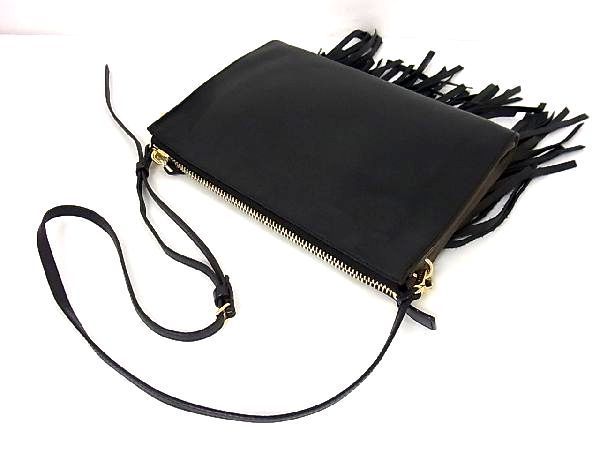 1円□美品□MARNI マルニ レザー ゴールド金具 フリンジ 2WAY 