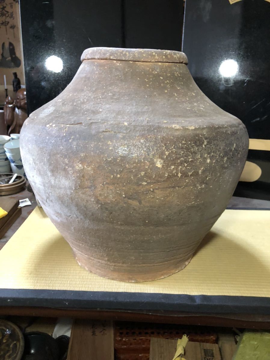 飾り大壺 平安時代 古常滑 CE） 入蘆花 大壺 引き取り限定（794–1185 - 経塚壺 識