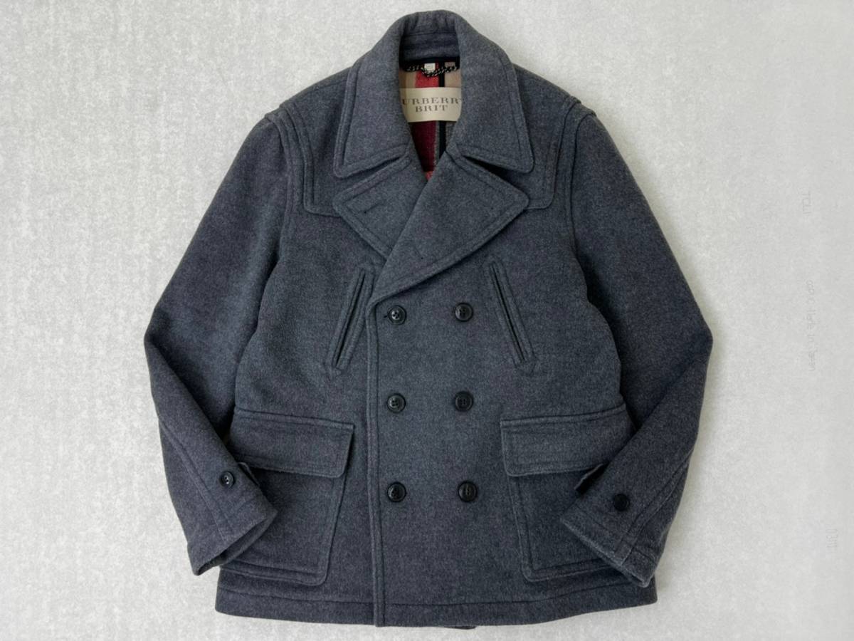 SH151 英国製 BURBERRY BRIT バーバリーブリット ダブルボタン ウール 