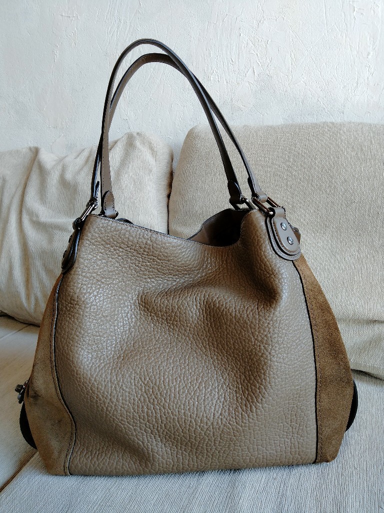 未使用品【COACH NEWYORK コーチ】型番57647 センスが光るカラー 御洒落なトープ/グレイッシュブラウン バッファローレザー×スエード コーチ COACH 0 ワンショルダーバッグ ミックスドレザー コーチ(COACH)|2WAYショルダーバッグ|ハードオフ公式通販オフ