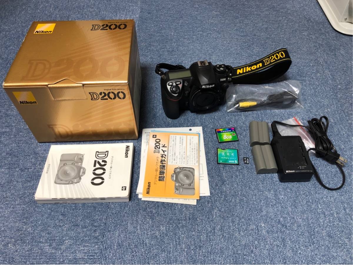 品質保証，豊富な ニコン NIKON D200 MB-D200付シャッター回数455回 中古 極上美品