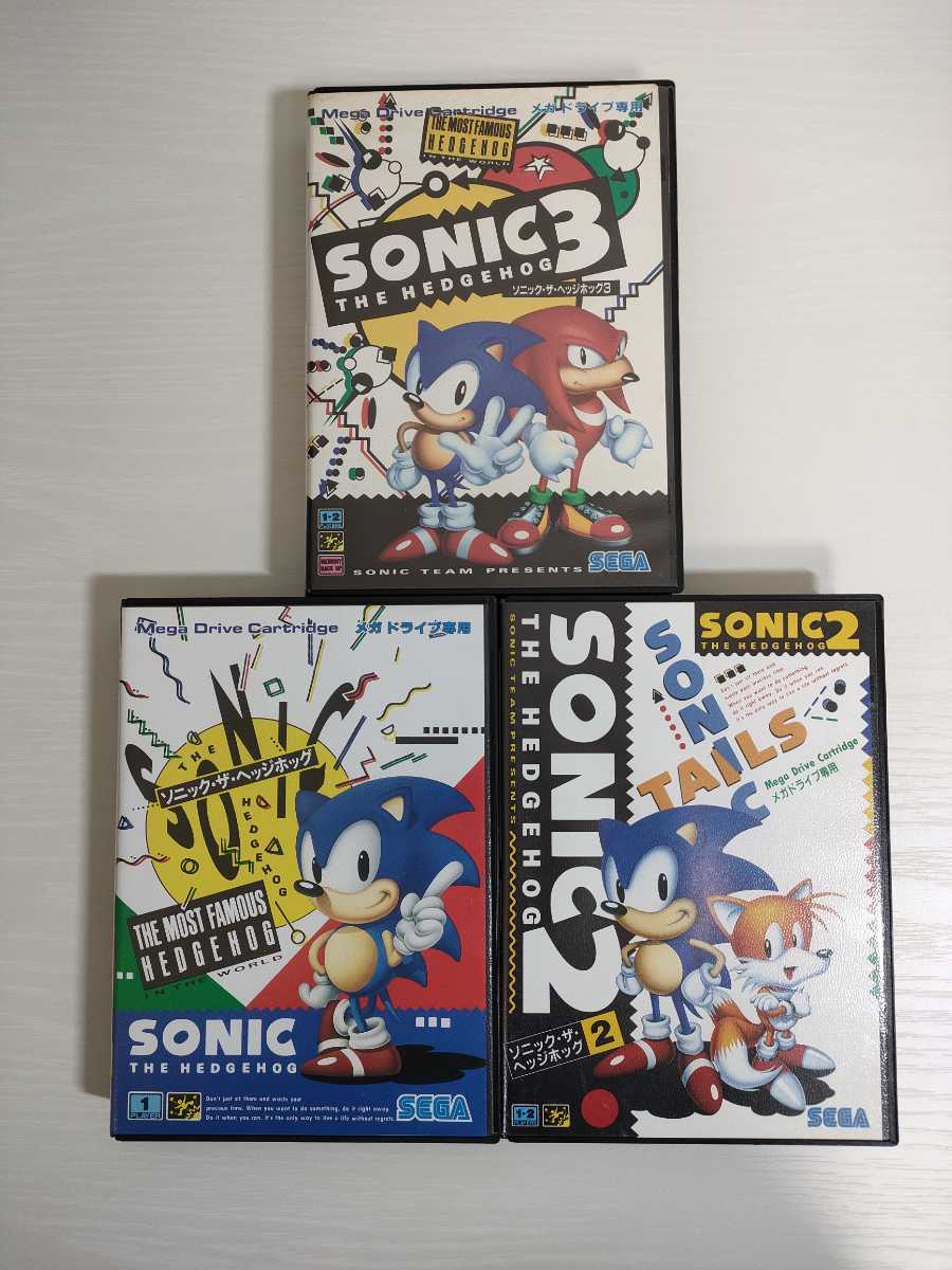 ソニック&ナックルズ メガドライブ 取扱説明書付き 中古 動作未確認 