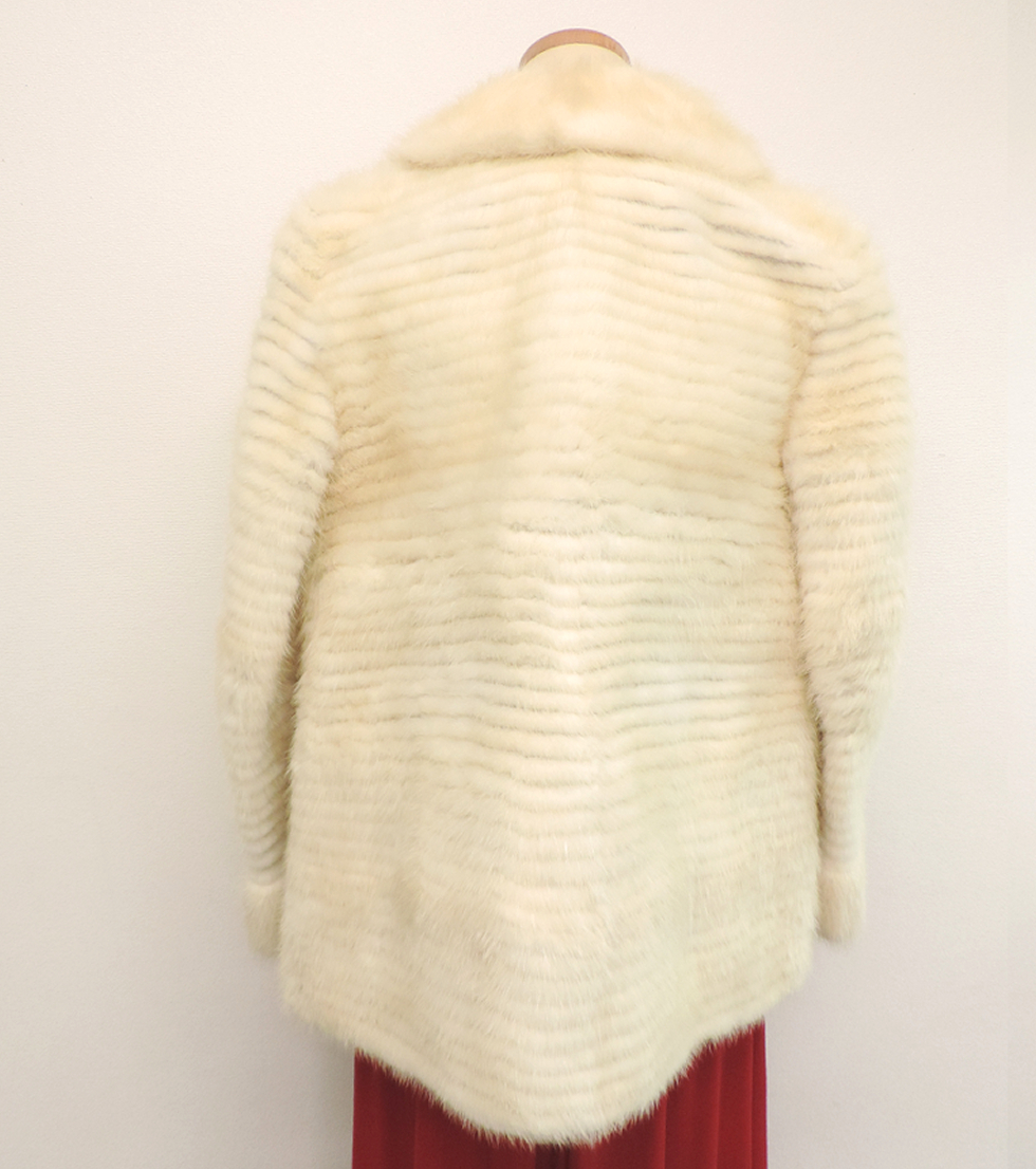 高級FUR Stiffany by OSFURファーコート ミンク襟ラムファー Club藤☆ FUR Stiffany by OSFUR オズファー パールミンク MINK 毛皮
