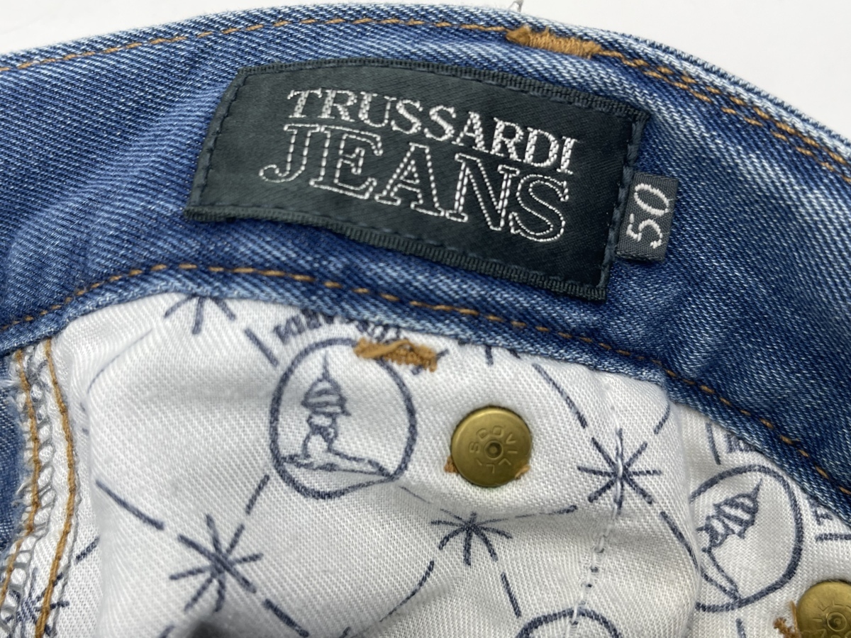 トラサルディ ロゴ TRUSSARDI トラサルディ ロゴ総柄 ガーゼキルト