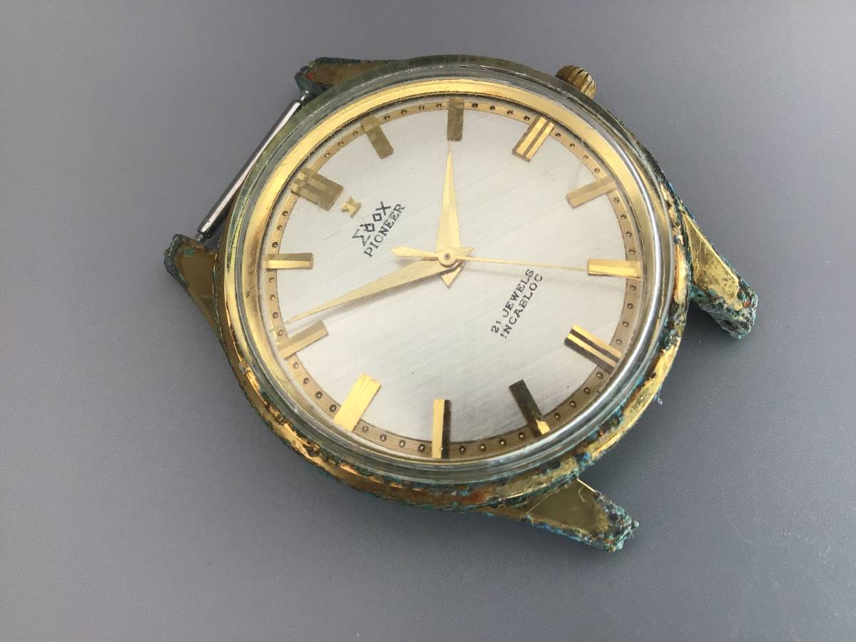 Edox Pioneer エドックス パイオニア 21石INCABLOC 手巻き 腕時計 