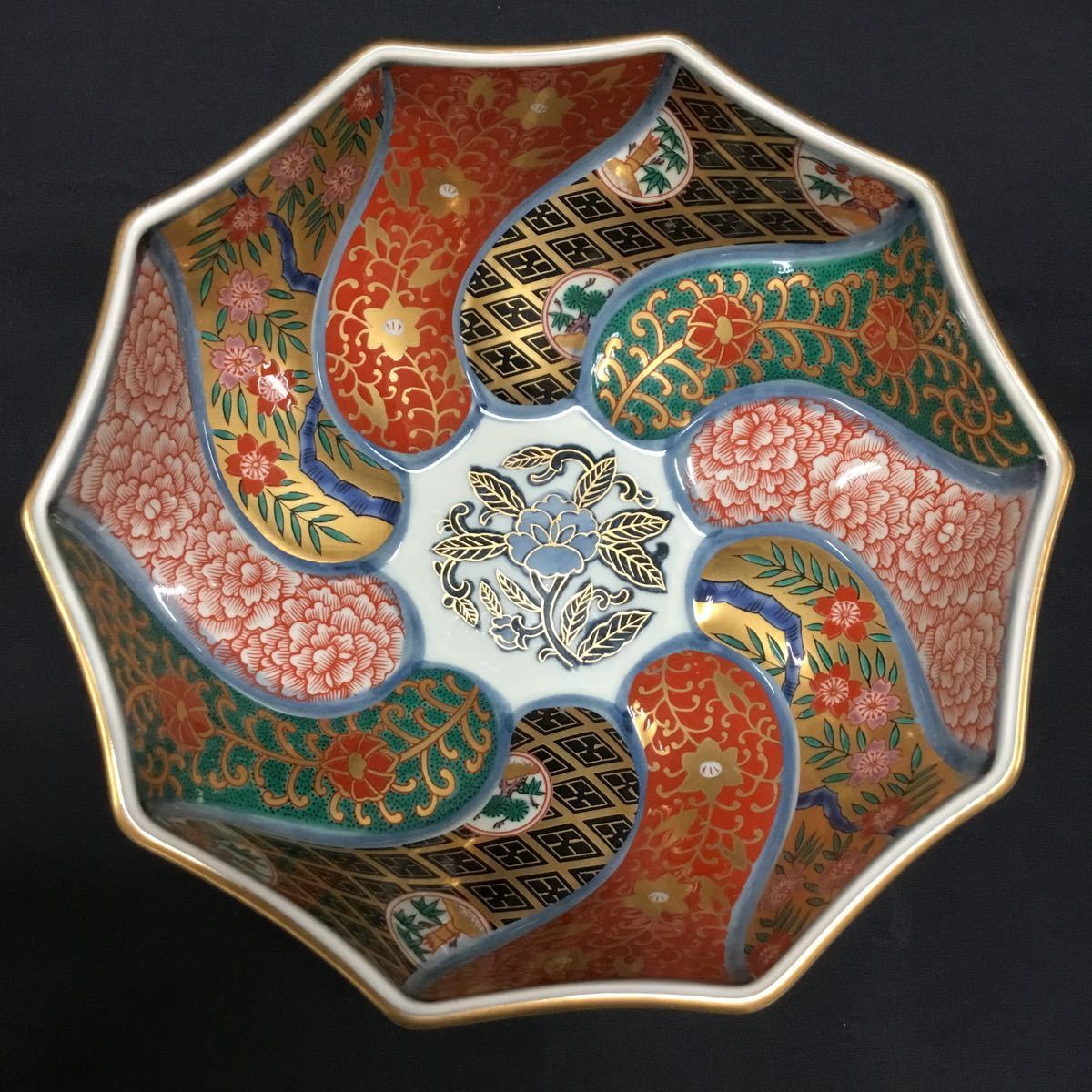 林九郎窯 波佐見焼 古伊万里 : 磁器 窓花絵 預け鉢 伊万里焼 小鉢 古