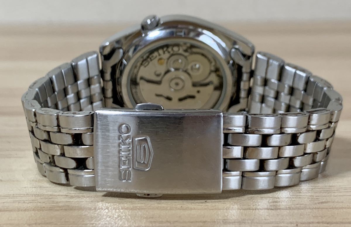 1円〜H SEIKO セイコー セイコー5 Ref.7S26-01V0 ブラック文字盤 自動