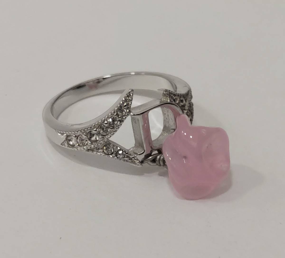 3214.3218】Dior ハートネックレス フラワーモチーフ リング 2点セット 