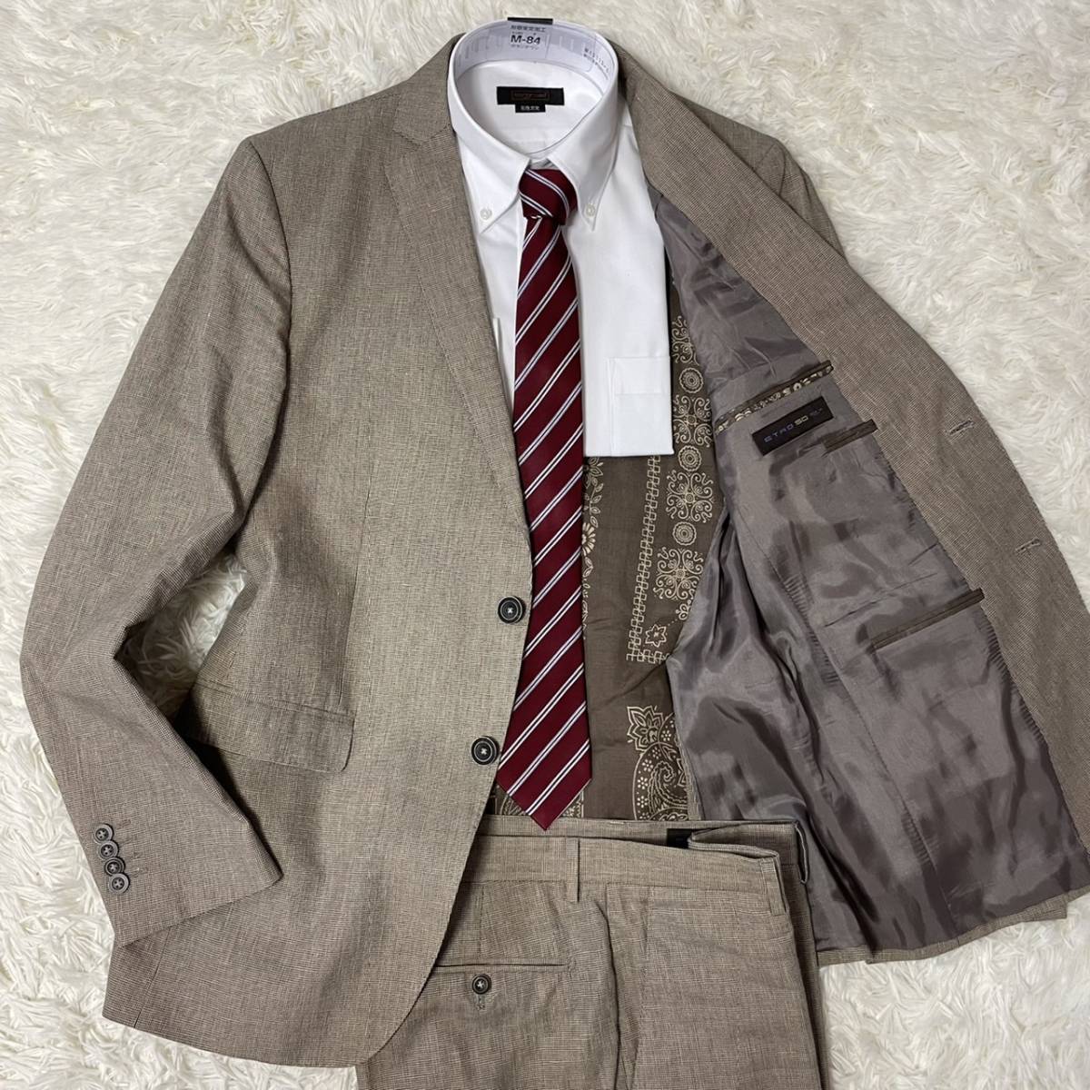 定価30万以上！！》エトロ『圧倒的な存在感』ETRO スーツ 千鳥柄 裏地