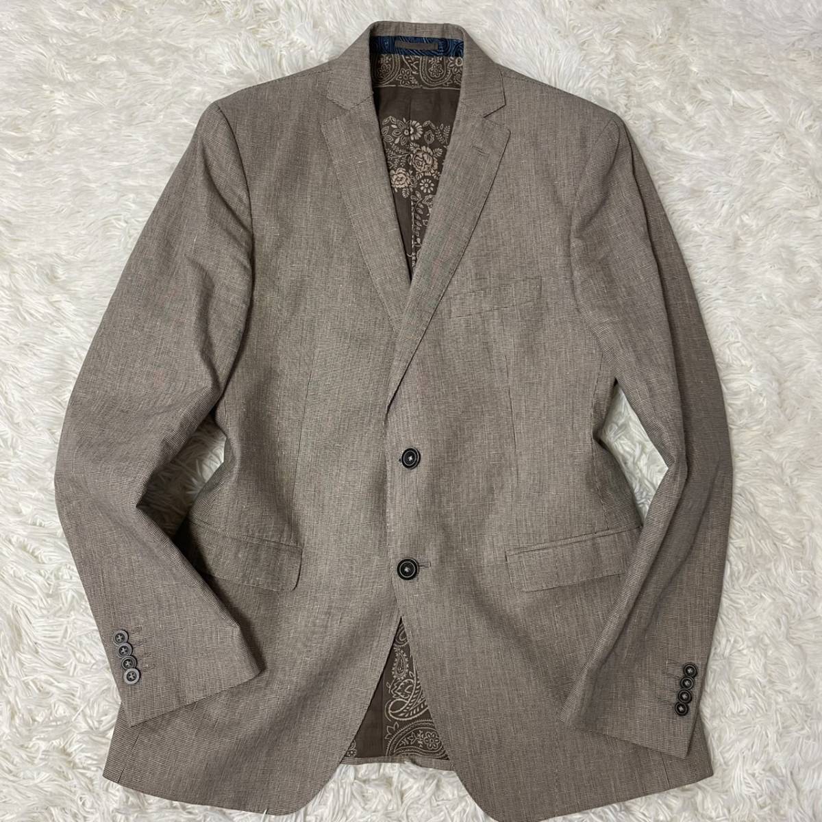 定価30万以上！！》エトロ『圧倒的な存在感』ETRO スーツ 千鳥柄 裏地