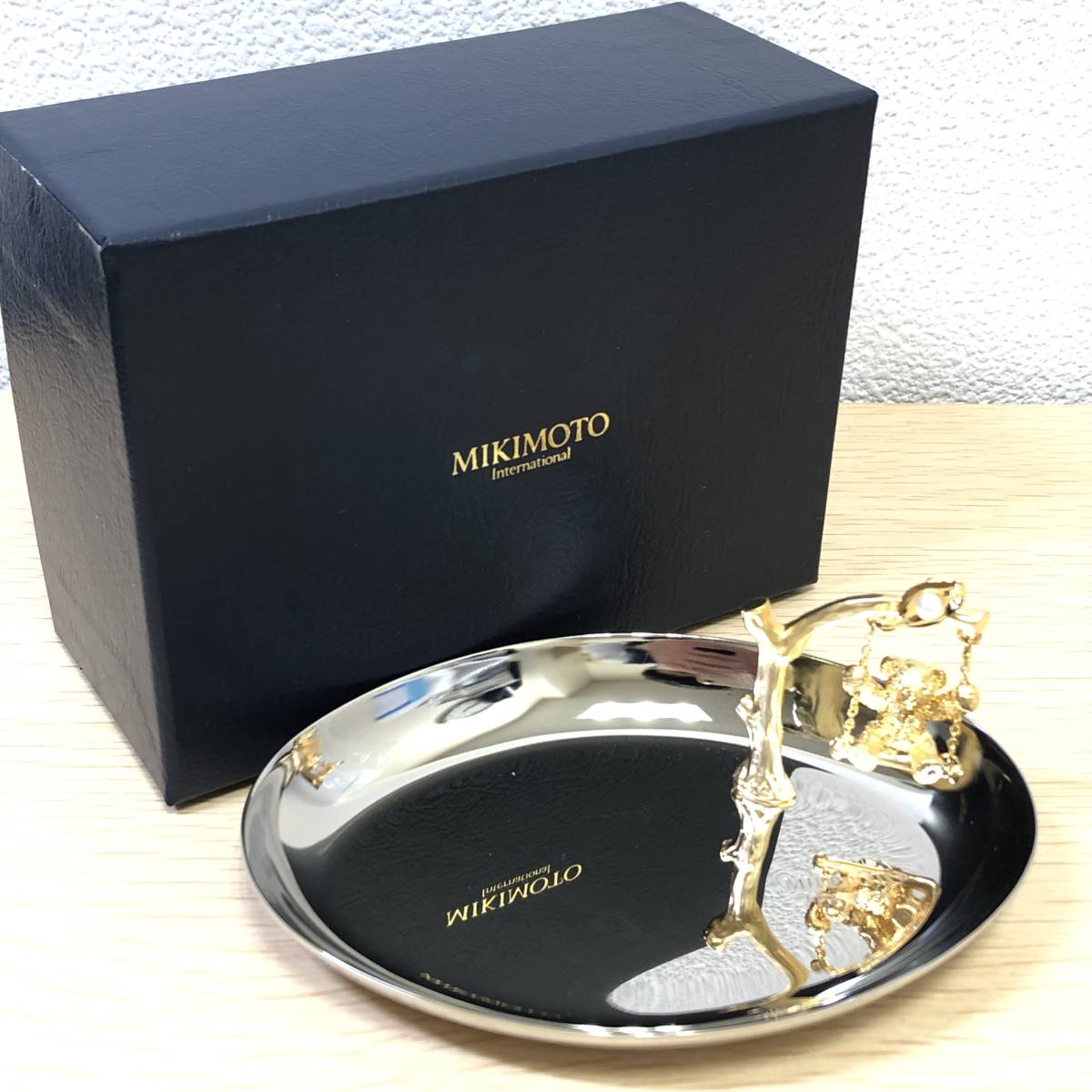 MIKIMOTO ミキモト 真珠 トレイ 熊 クマ ベア トレー パール 箱付