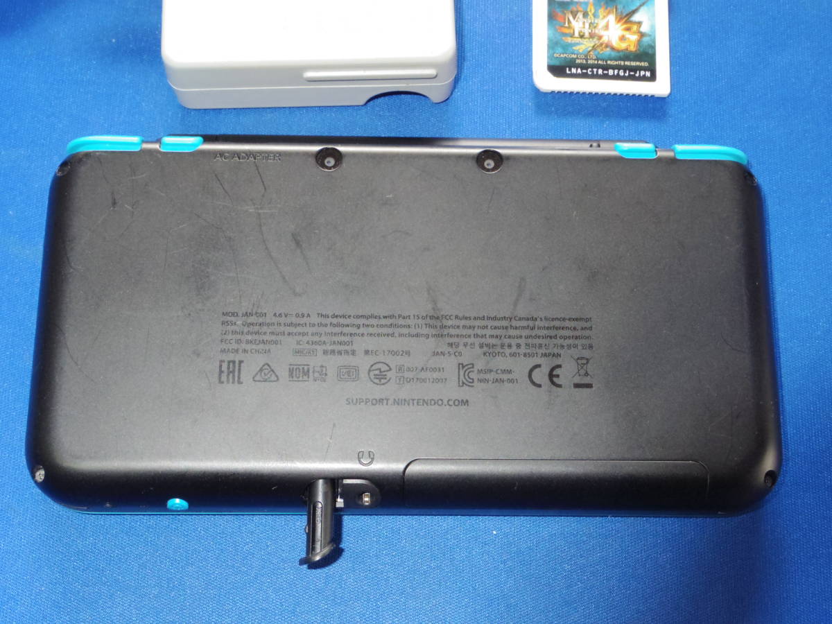 Newニンテンドー2DS LL ブラック×ターコイズ 動作品 LL ブラック