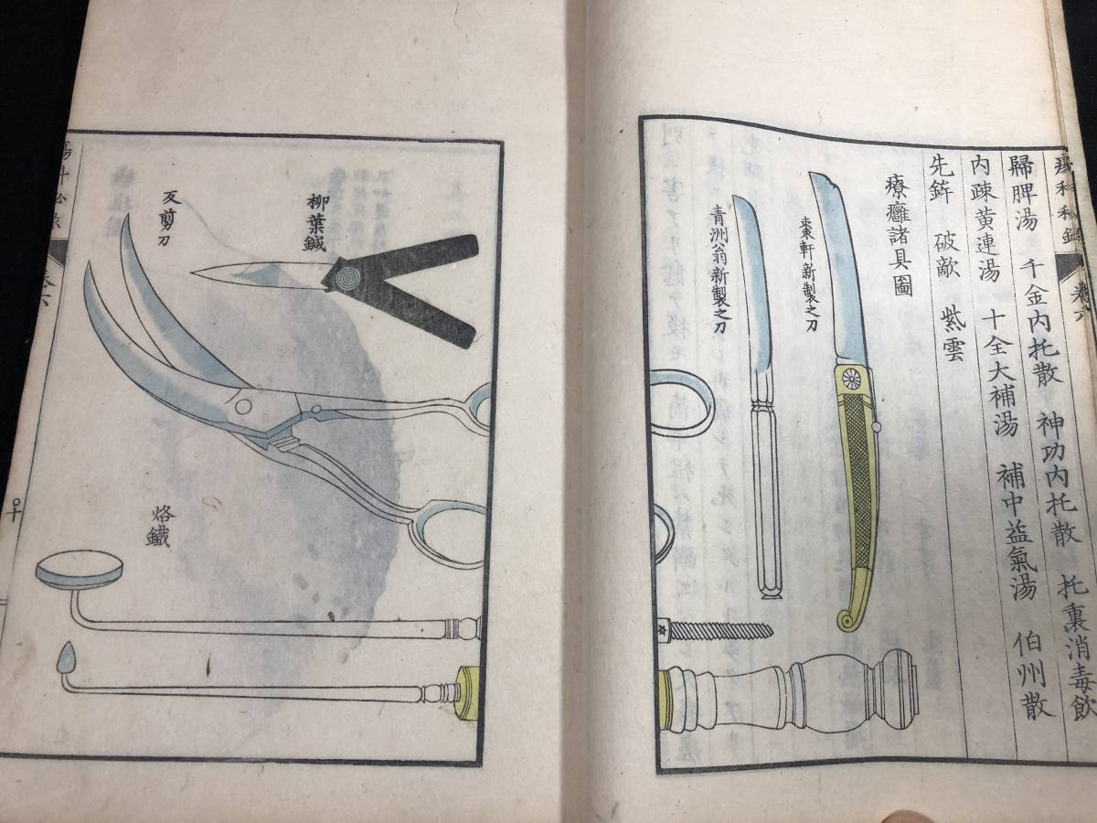 8894医学 彩色木版画 外科手術道具 腫瘍ほか絵入 全10巻10冊揃 □瘍科 