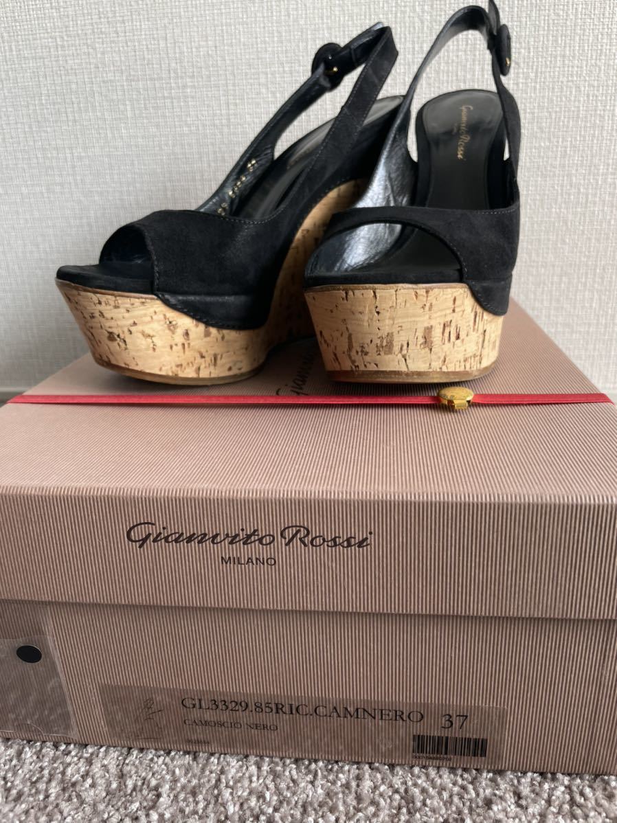 Gianvito Rossi】ジャンヴィトロッシ ウェッジソール スエード 