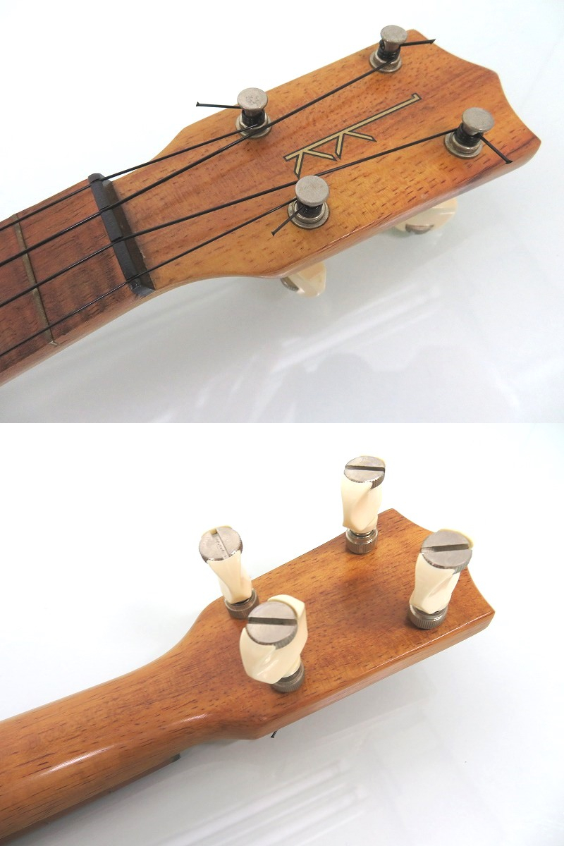 【管理G384】KAMAKA UKULELE　カマカ　ウクレレ　ホワイトラベル　ハードケース付き ホワイトラベル Kamaka カマカ 8弦 Vintage ホワイト