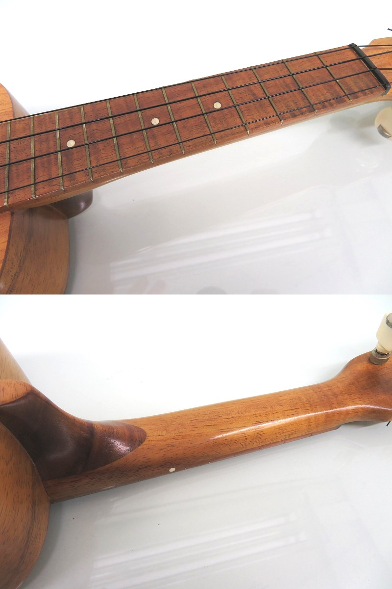 【管理G384】KAMAKA UKULELE　カマカ　ウクレレ　ホワイトラベル　ハードケース付き ホワイトラベル Kamaka カマカ 8弦 Vintage ホワイト