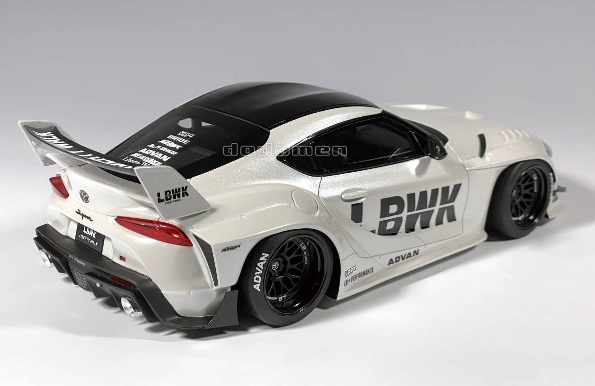 送料込) 1/18 Top Speed Toyota Supra GR LB Works White-metallic 